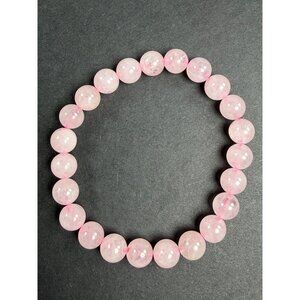 Natural Pink Mangano Calcite Stretch Bracelet 8mm Beads Stone Crystal 6.5" UVs